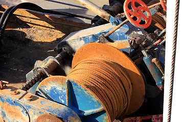 Image showing details of an old fishing boat, a trawler