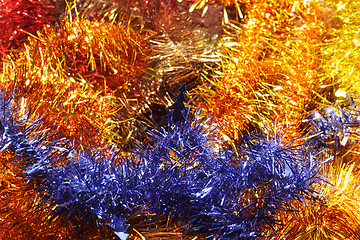 Image showing garlands and decorations for Christmas and New Year