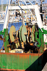 Image showing details of an old fishing boat, a trawler