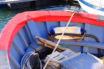 Image showing details of an old fishing boat, a trawler