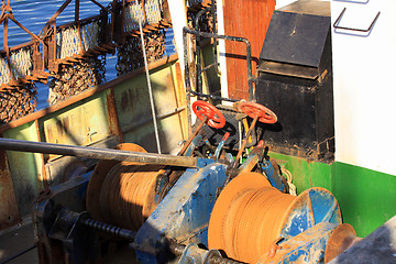 Image showing details of an old fishing boat, a trawler