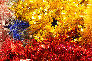 Image showing garlands and decorations for Christmas and New Year