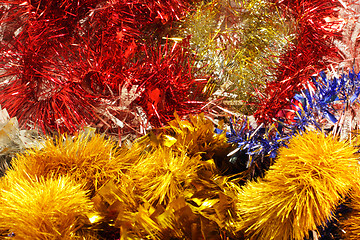 Image showing garlands and decorations for Christmas and New Year