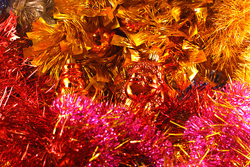 Image showing garlands and decorations for Christmas and New Year