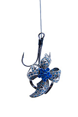 Image showing jewelry hanging on fishing hook