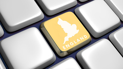 Image showing Keyboard (detail) with Englad map key