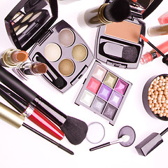 Image showing set of cosmetic makeup products