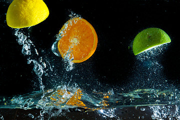 Image showing fruit splash