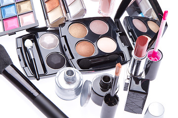 Image showing set of cosmetic makeup products