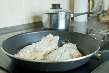 Image showing frying fish fillet