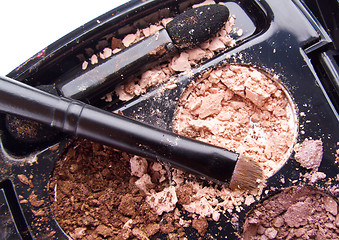 Image showing crushed compact eyeshadows