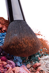 Image showing set of multicolor crushed eyeshadows