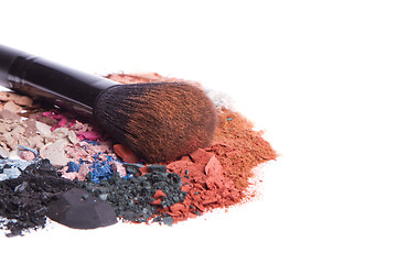 Image showing set of multicolor crushed eyeshadows