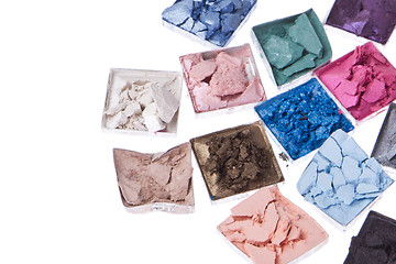 Image showing multicolored crushed eyeshadows