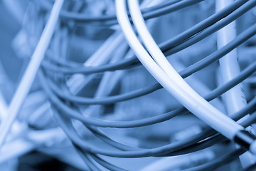 Image showing cables connected to servers 