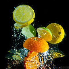 Image showing fruit splash