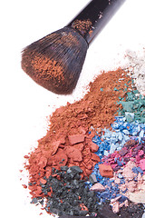 Image showing set of multicolor crushed eyeshadows