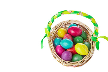 Image showing easter eggs in basket