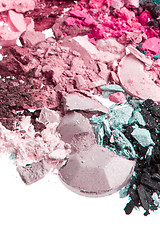 Image showing set of multicolor crushed eyeshadows