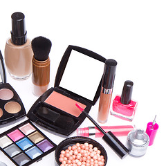 Image showing set of cosmetic makeup products