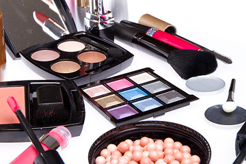 Image showing set of cosmetic makeup products