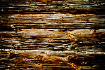 Image showing weathered old brown wooden texture