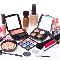 Image showing set of cosmetic makeup products