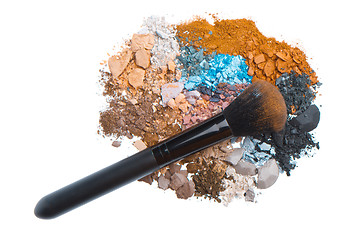 Image showing set of multicolor crushed eyeshadows