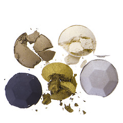 Image showing multicolored crushed eyeshadows