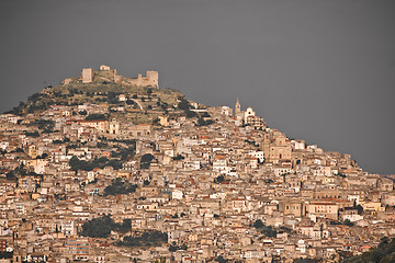 Image showing medieval town Agira, Sicily