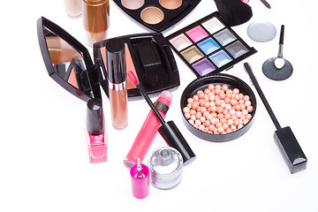 Image showing set of cosmetic makeup products