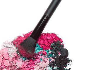 Image showing set of multicolor crushed eyeshadows