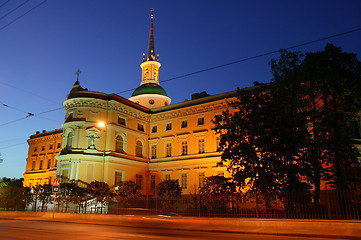 Image showing Night city. Mihaylovskiy(engineering) castle