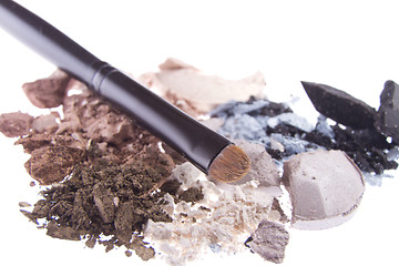 Image showing multicolored crushed eyeshadows