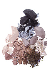 Image showing multicolored crushed eyeshadows