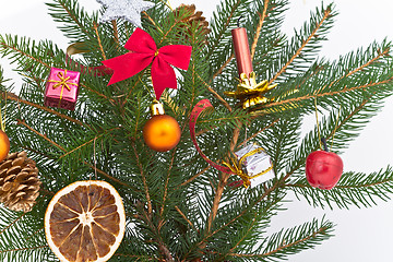 Image showing Christmas tree decorated