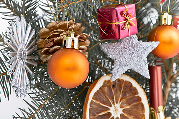 Image showing Christmas tree decorated