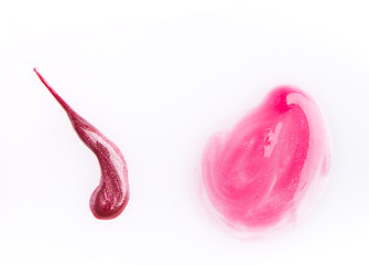 Image showing lip gloss smudges