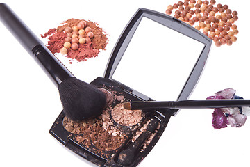 Image showing crushed compact eyeshadows