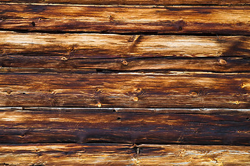 Image showing weathered old brown wooden texture