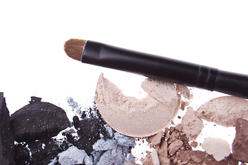 Image showing multicolored crushed eyeshadows