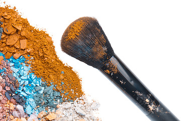 Image showing set of multicolor crushed eyeshadows