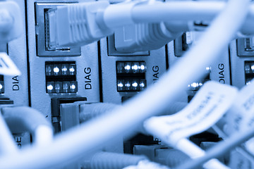 Image showing cables connected to servers 