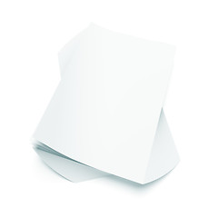 Image showing Isolated Paper Stack 