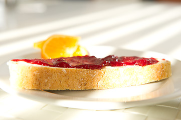 Image showing Bread with jam