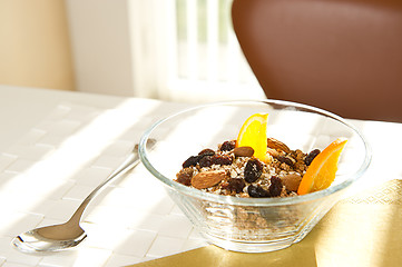 Image showing Bowl of muesli