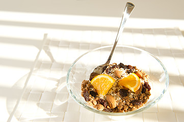 Image showing Nutritious bowl of muesli