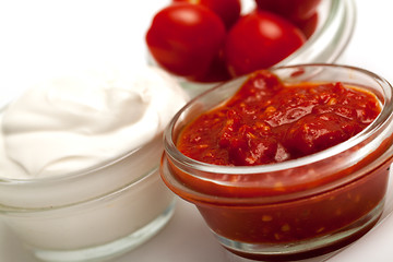 Image showing Sour Cream, Catchup and tomato