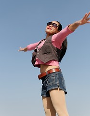 Image showing jumping woman