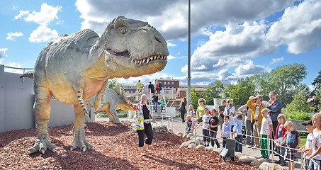 Image showing Dinosaur exhibition in Finnish Science Centre Heureka